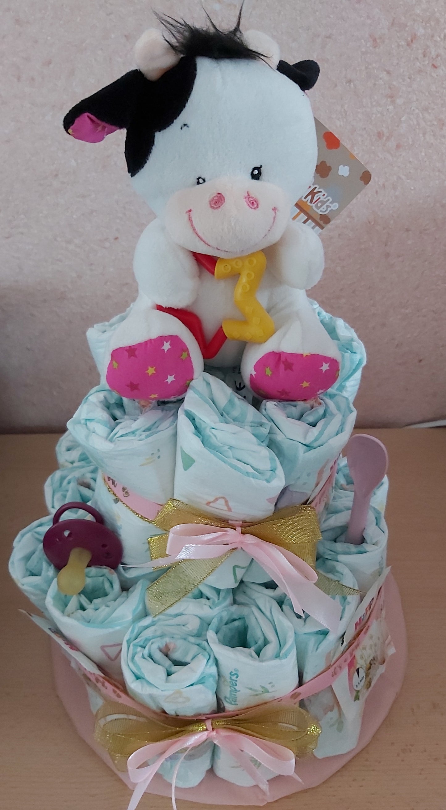 Handgemachte Windeltorte für Mädchen & Jungen