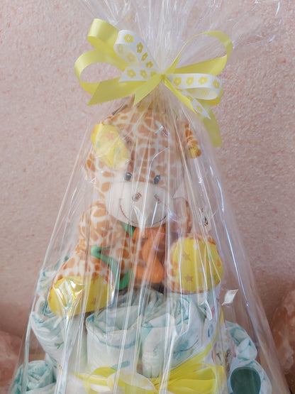 Handgemachte Windeltorte für Mädchen & Jungen