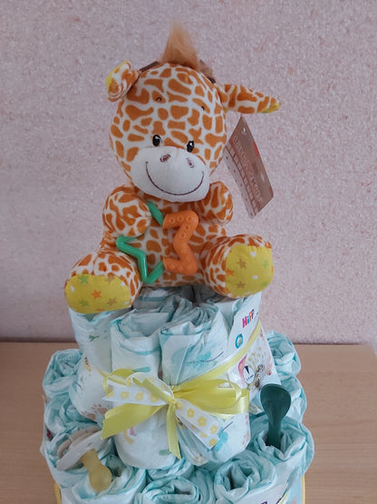 Handgemachte Windeltorte für Mädchen & Jungen