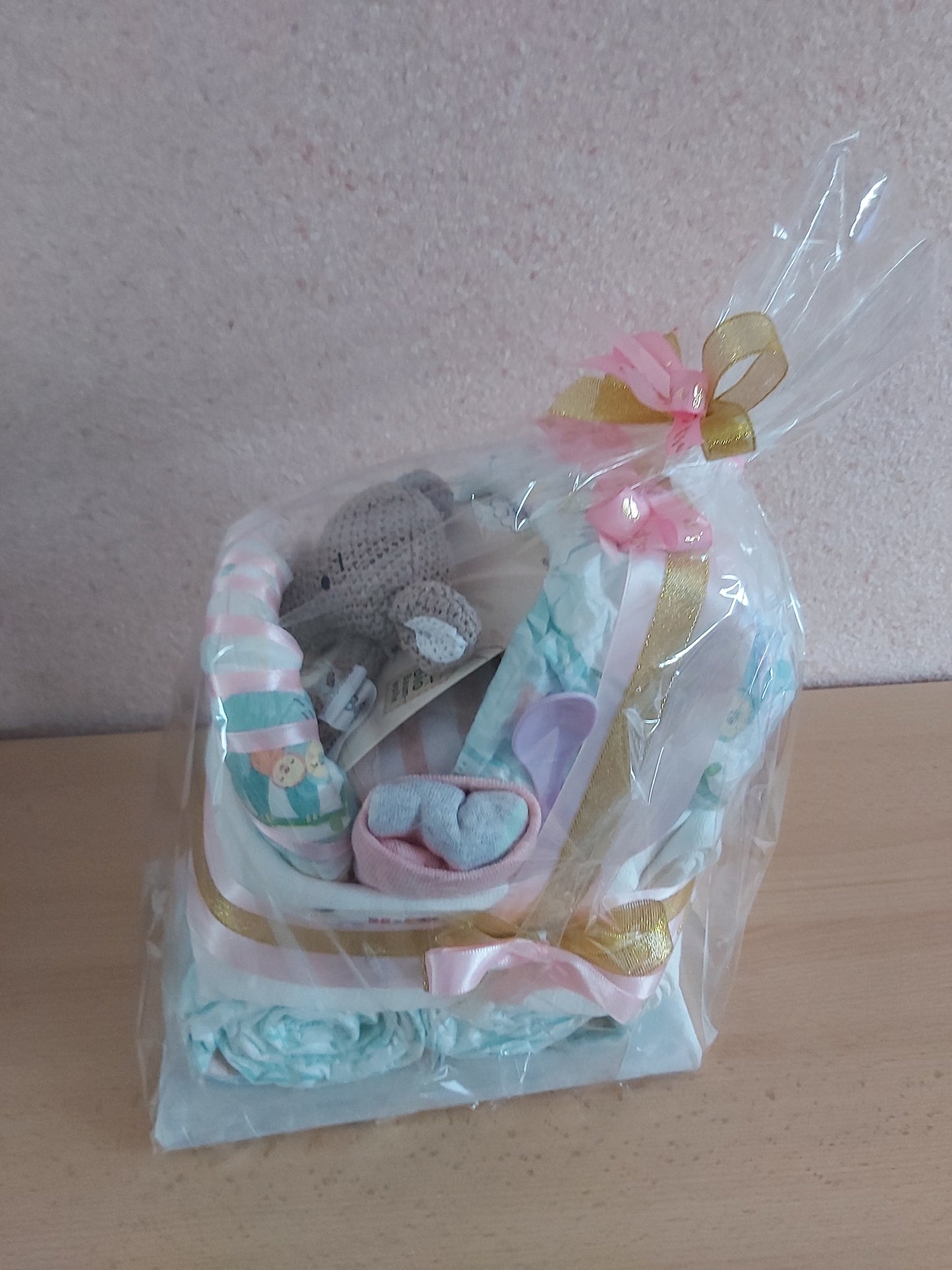 Handgemachte Windeltorte Kinderwagen Mädchen/Jungen