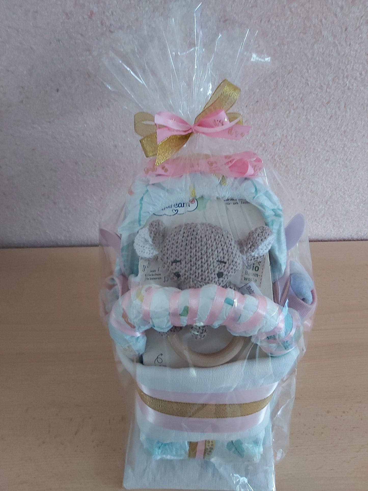 Handgemachte Windeltorte Kinderwagen Mädchen/Jungen