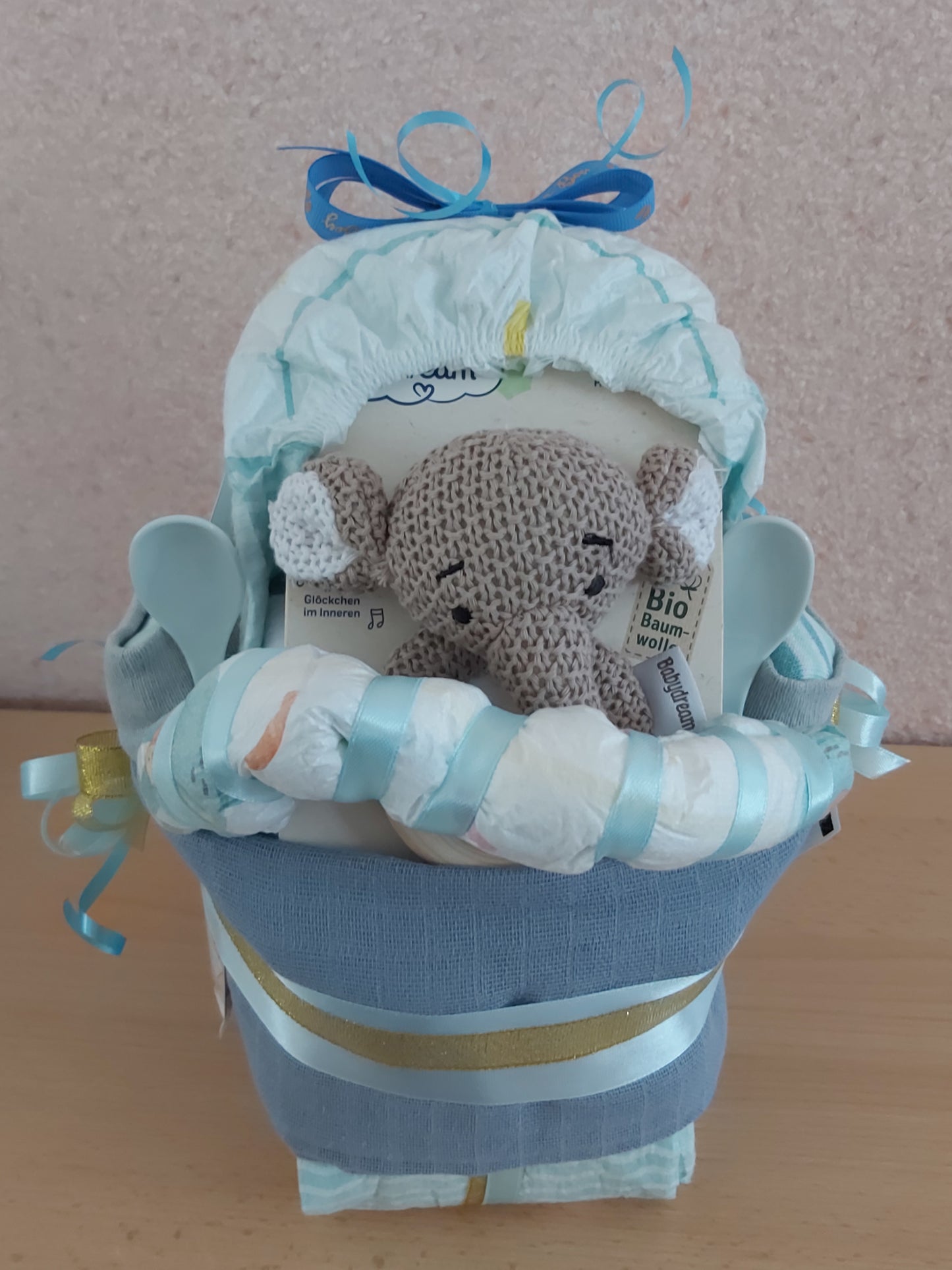 Handgemachte Windeltorte Kinderwagen Mädchen/Jungen