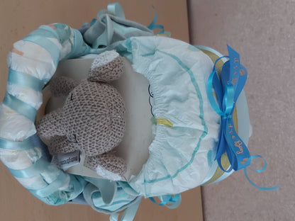 Handgemachte Windeltorte Kinderwagen Mädchen/Jungen