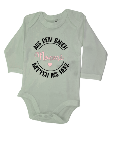 Personalisierte Biobaumwolle Baby Body