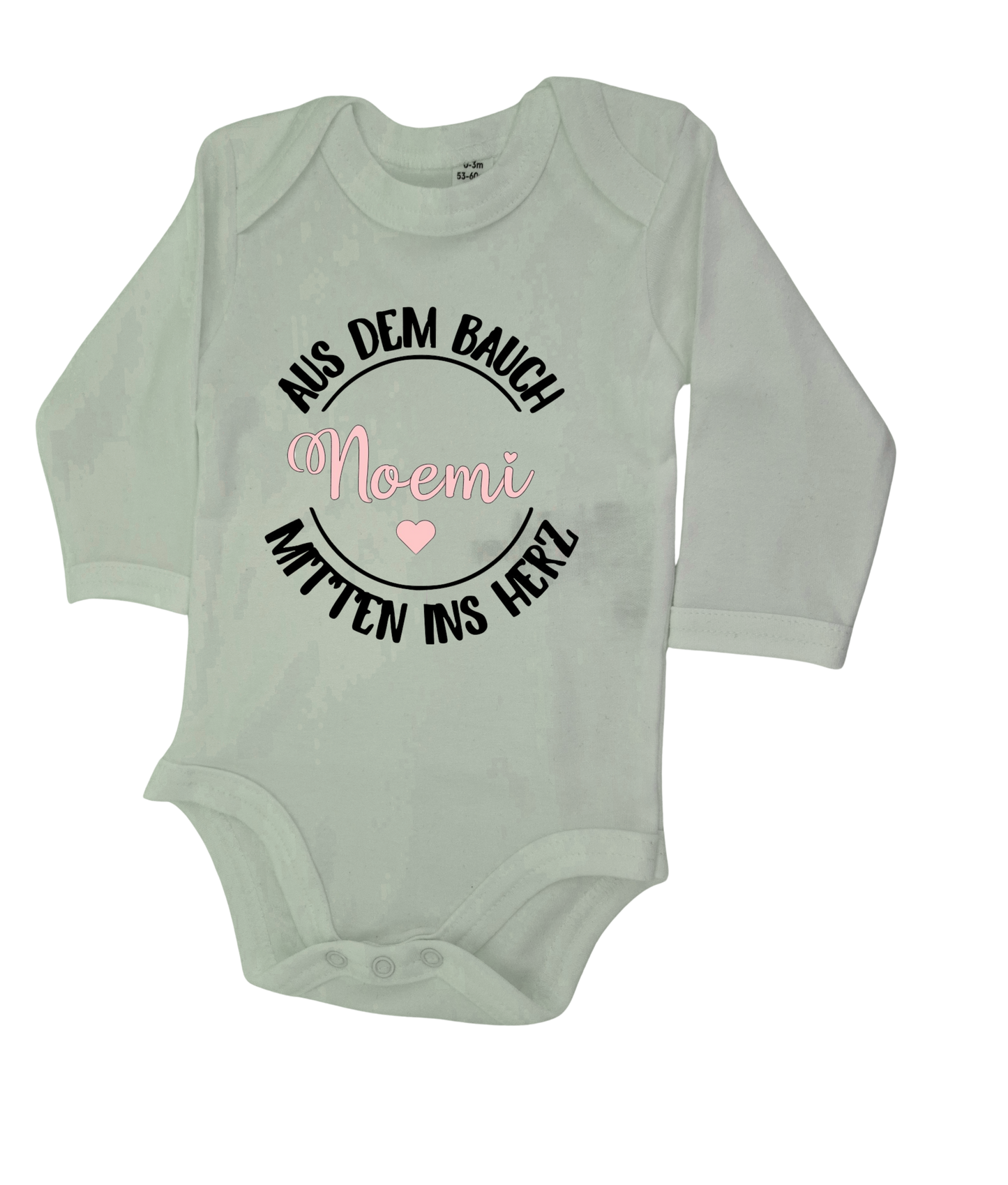 Personalisierte Biobaumwolle Baby Body